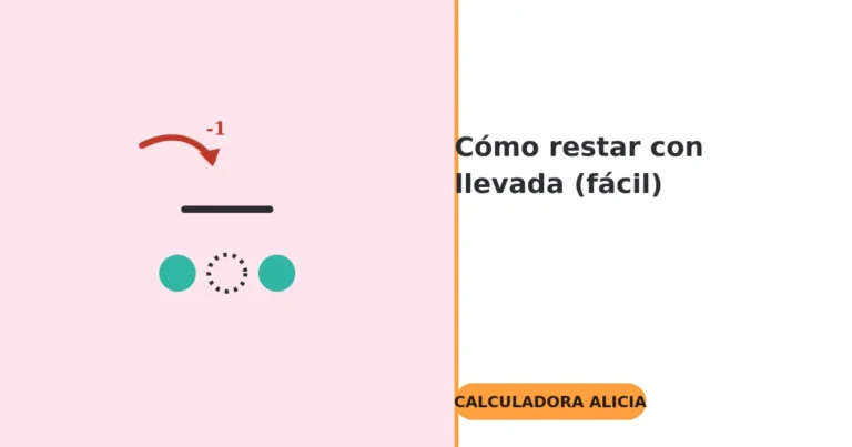 Restar con llevada (préstamo): guía fácil paso a paso