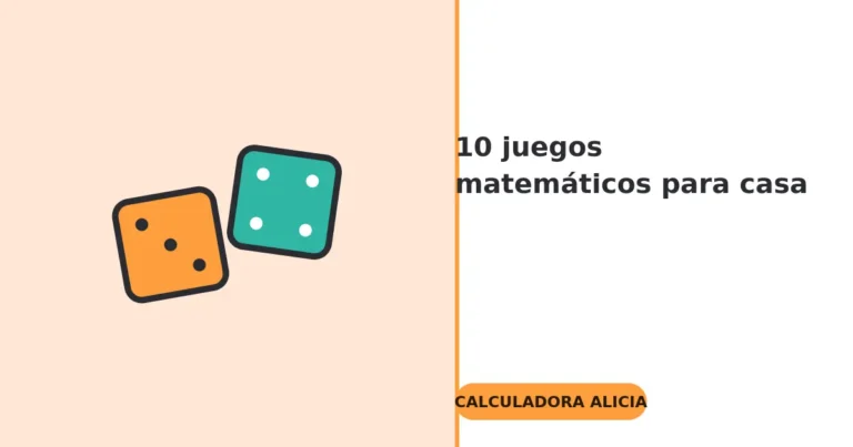10 juegos matemáticos fáciles para practicar en casa