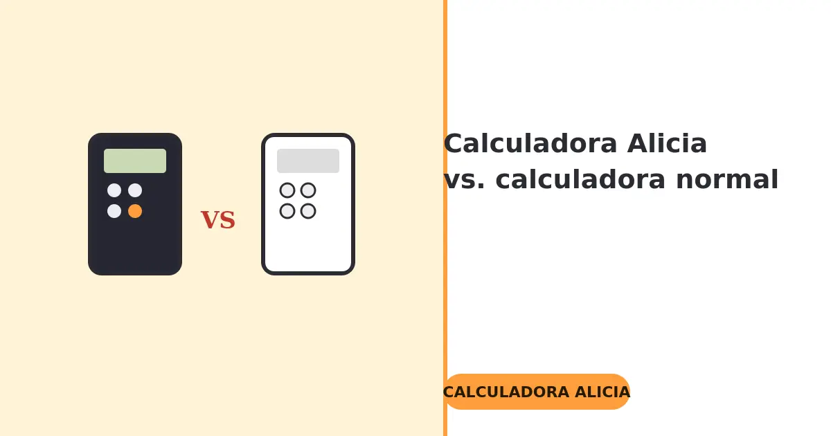 Calculadora Alicia vs calculadora normal: diferencias